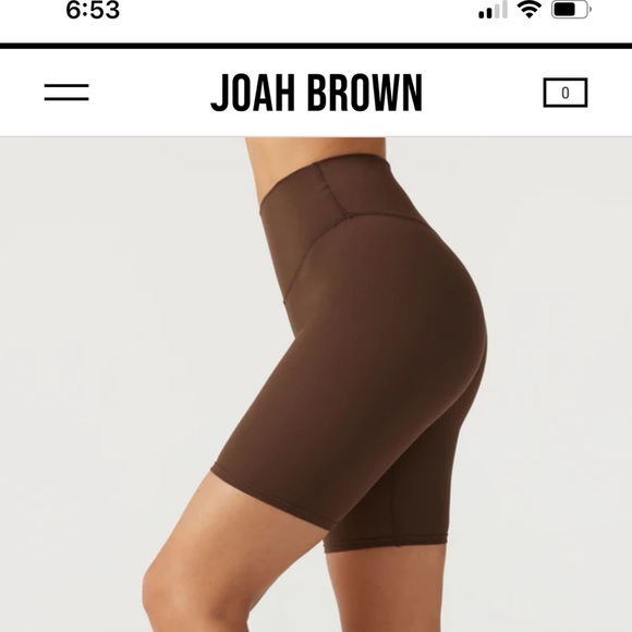 Joah Brown Shorts Nwt Joah Brown The Biker Short In Suaded Umber